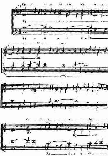 Гийом Дюфе (ок. 1400—1474) «Kyrie» (I) из мессы «Se la face ay pale»