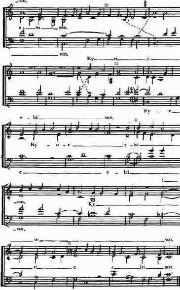 Гийом Дюфе (ок. 1400—1474) «Kyrie» (I) из мессы «Se la face ay pale»