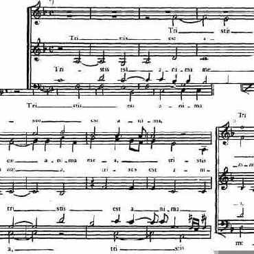   (15321594).  Tristis est anima mea